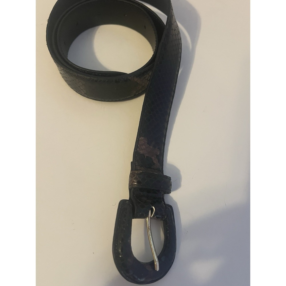 RARE Limited Ed Pretty Ballerinas Black Brown Snakeskin Women's Belt Large 34/85